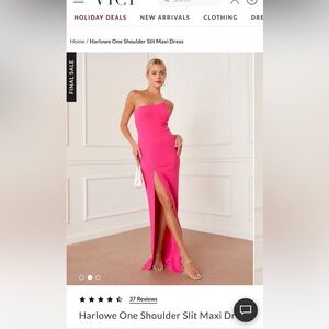 Vici Dress, Large, Hot Pink